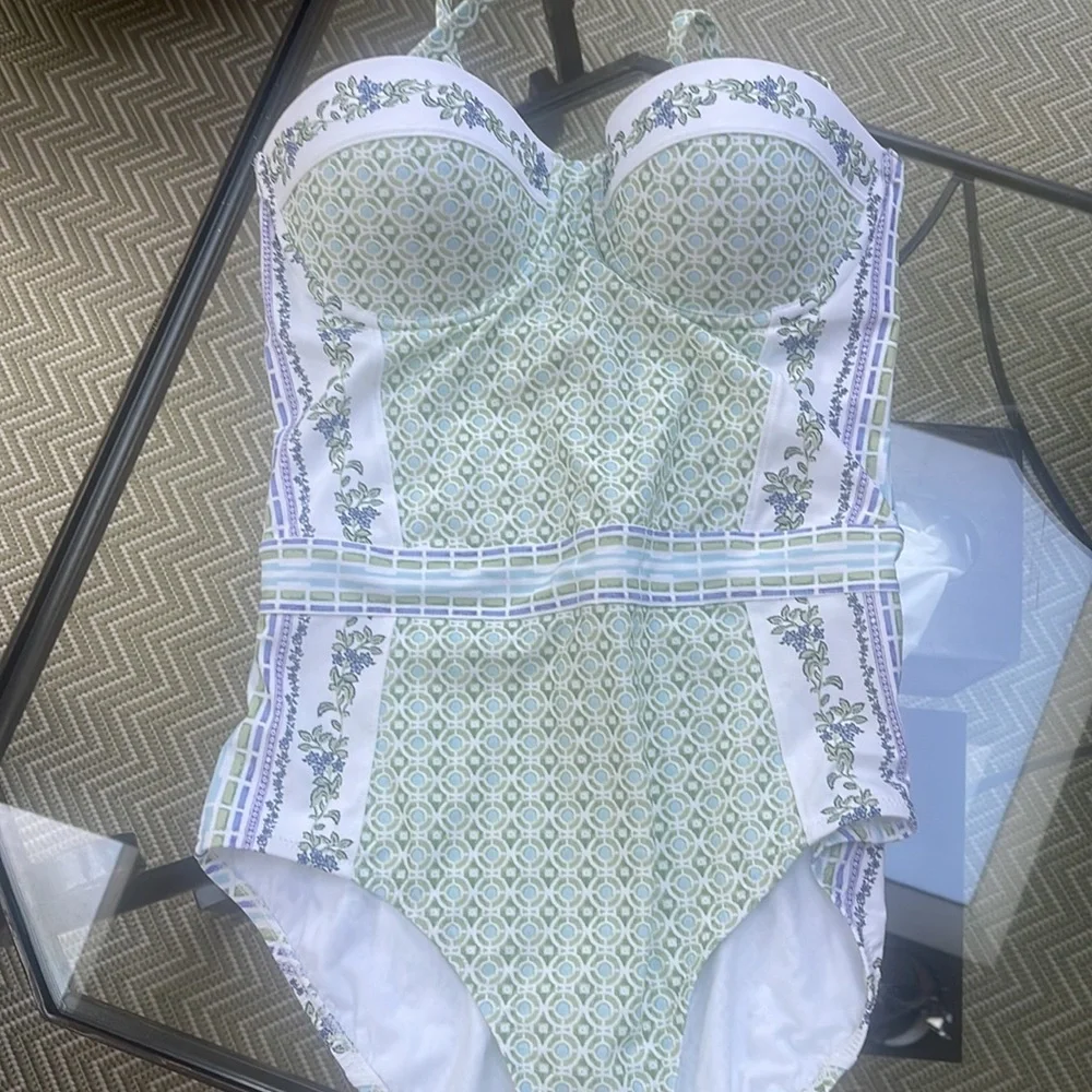 Tory Burch NWT Lipsi Swimsuit in Botanical Garden S - Picture 6 of 10